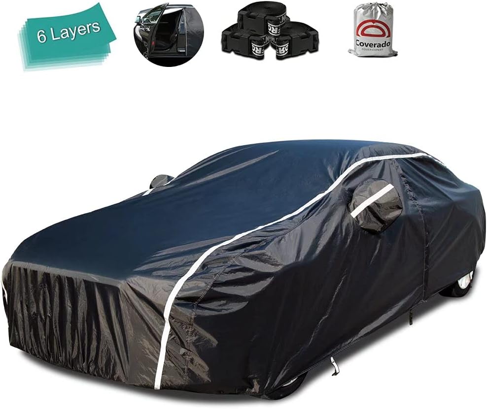 Waterproof All Weather Car Cover with Zipper Door I505507