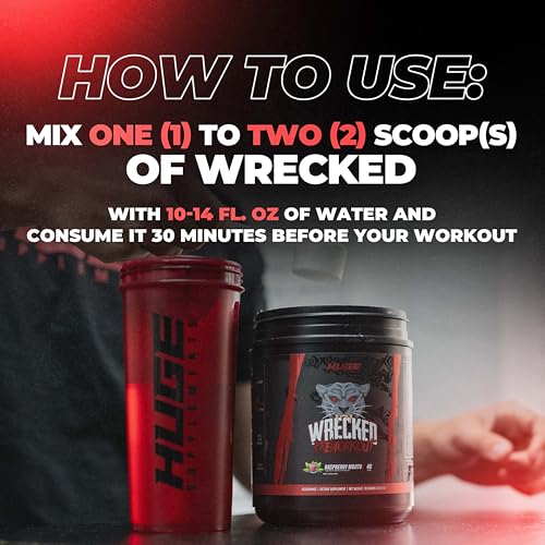 Wrecked Pre Workout, 10g L-Citrulline, 6.4g Beta Alanine, 5g Tyrosine, 1g Alpha GPC, 375mg Caffeine A68806
