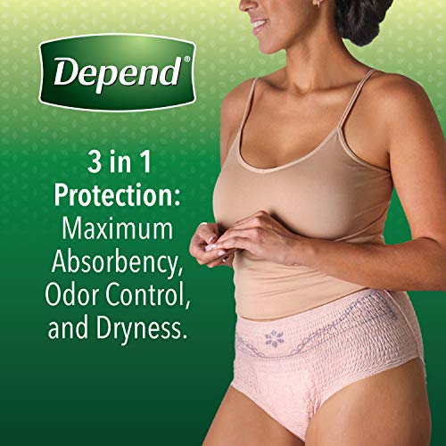 Disposable Maximum Absorbency Incontinence Underwear, Large, Blush, 52 Count U81080
