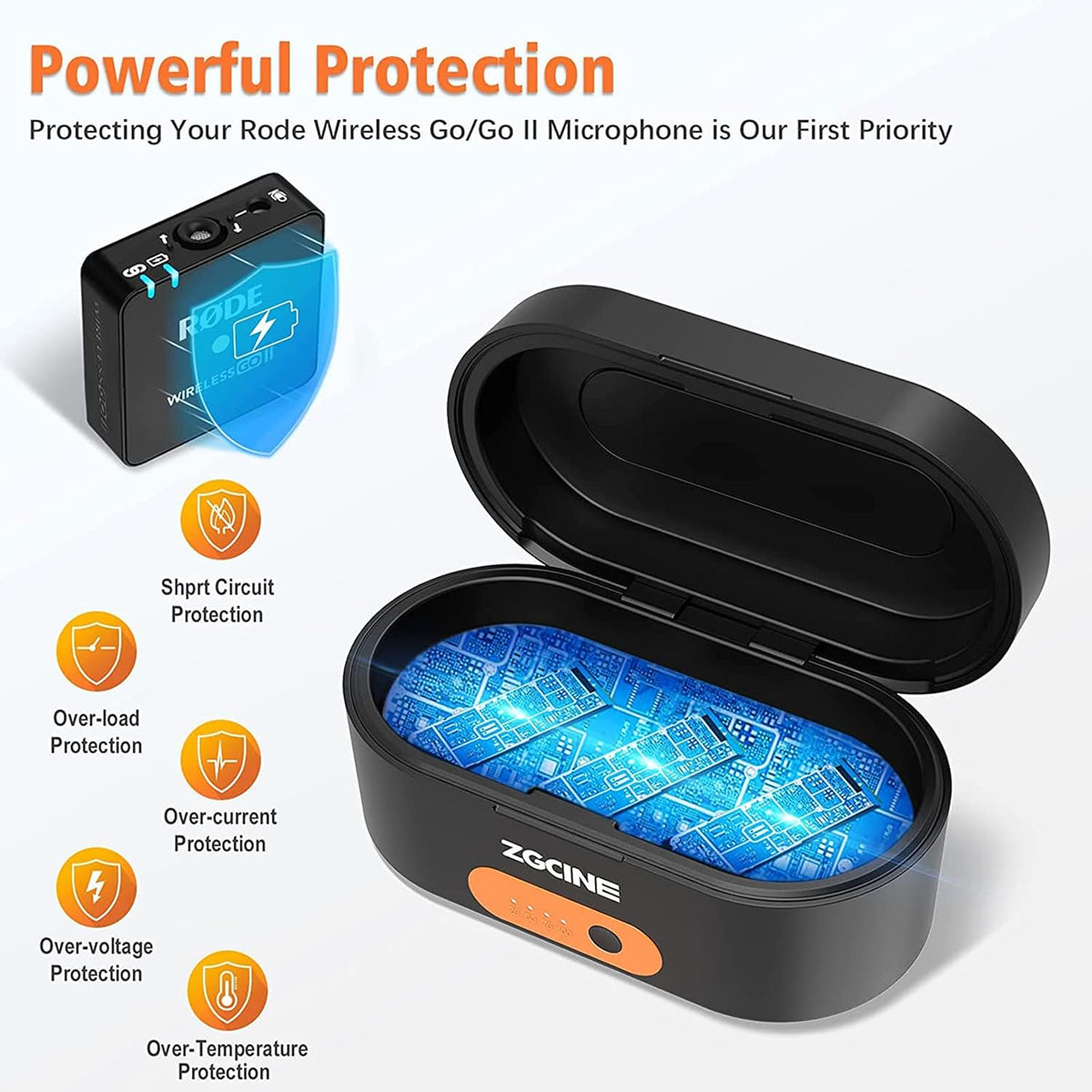 Wireless Charging Case with 3400mAh Built-in Battery H60074