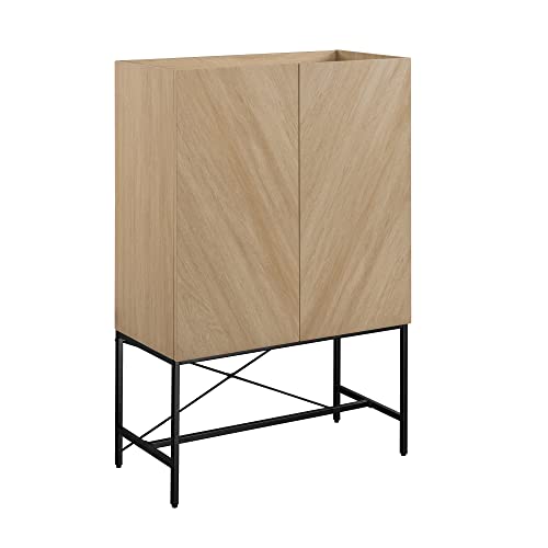 Dark Walnut 2-Door Tall Accent Cabinet C273904