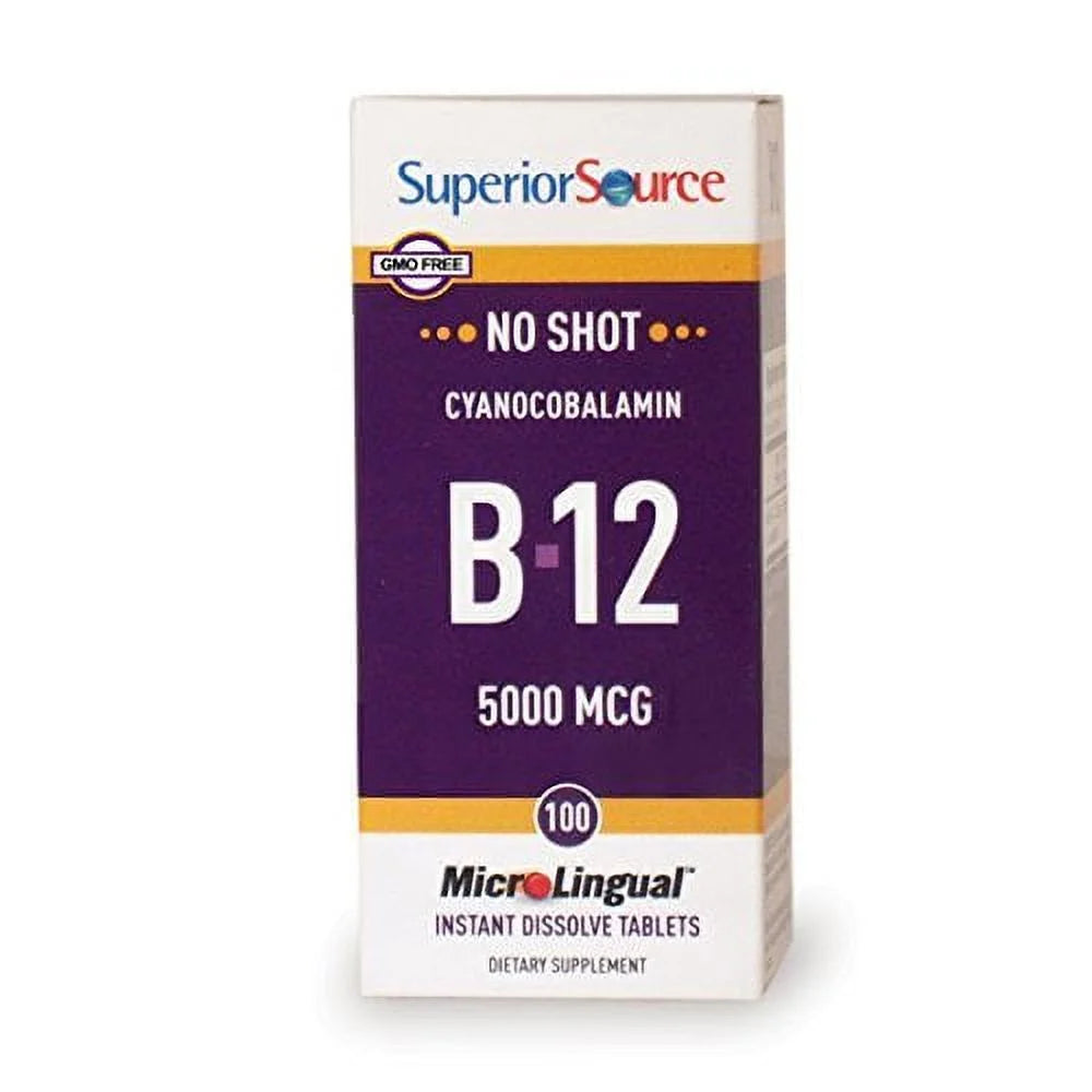 Vitamin B12 Tablets, 5000 mcg, 100 Count U3195