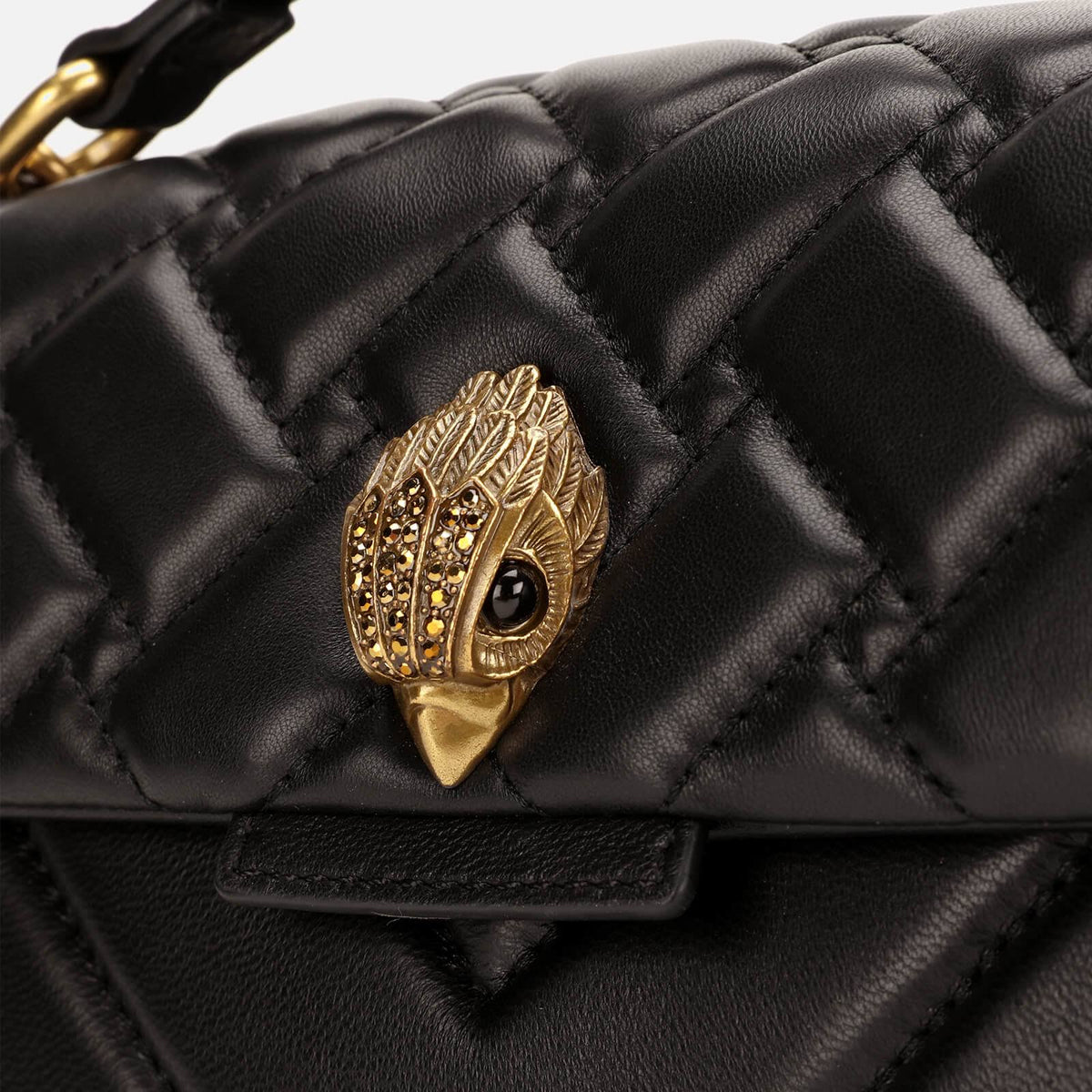 Black Quilted Leather Shoulder Bag Y728646