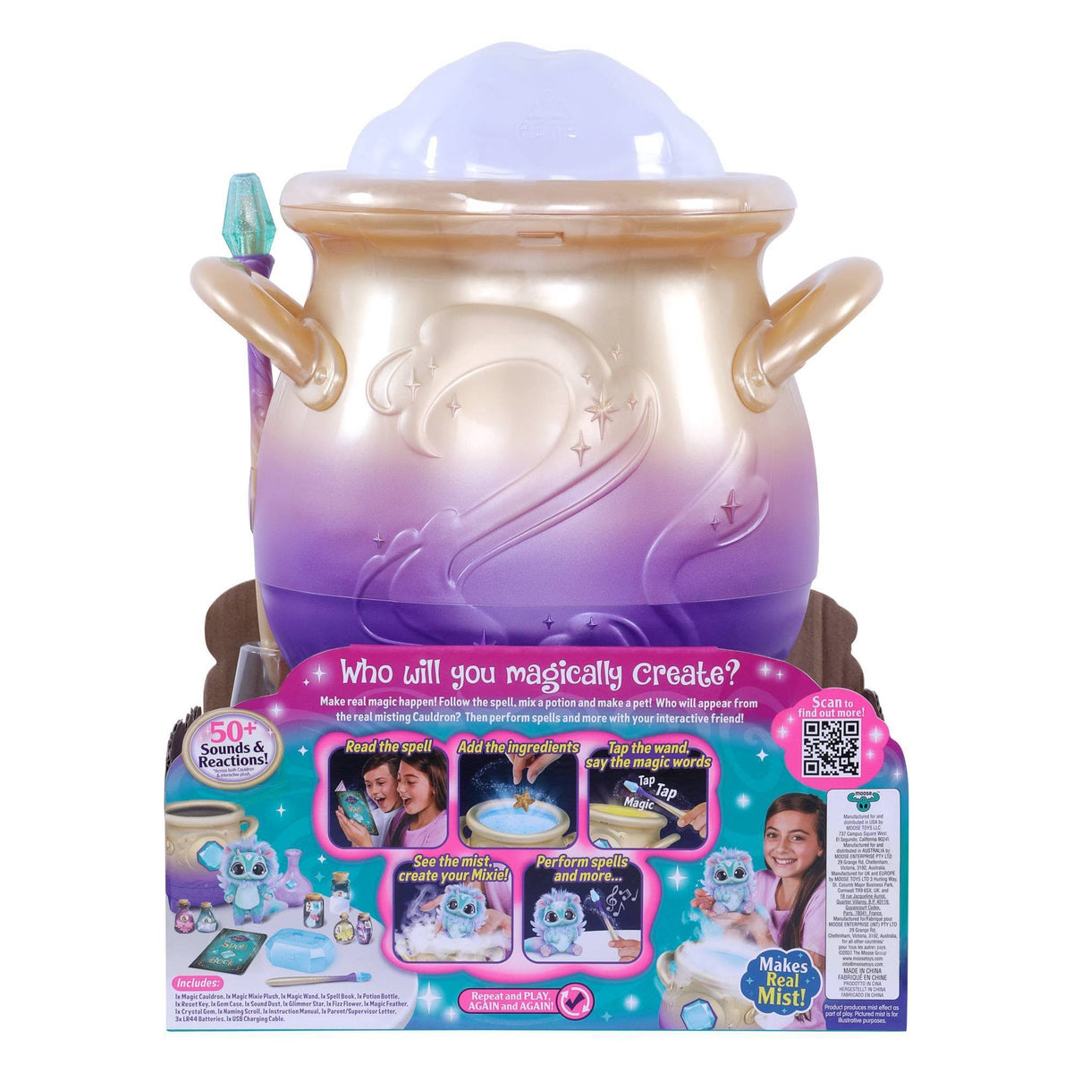 Blue Interactive Plush Toy Magical Misting Cauldron E65555