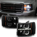 Black LED Projector Headlights Driver + Passenger Side A541447