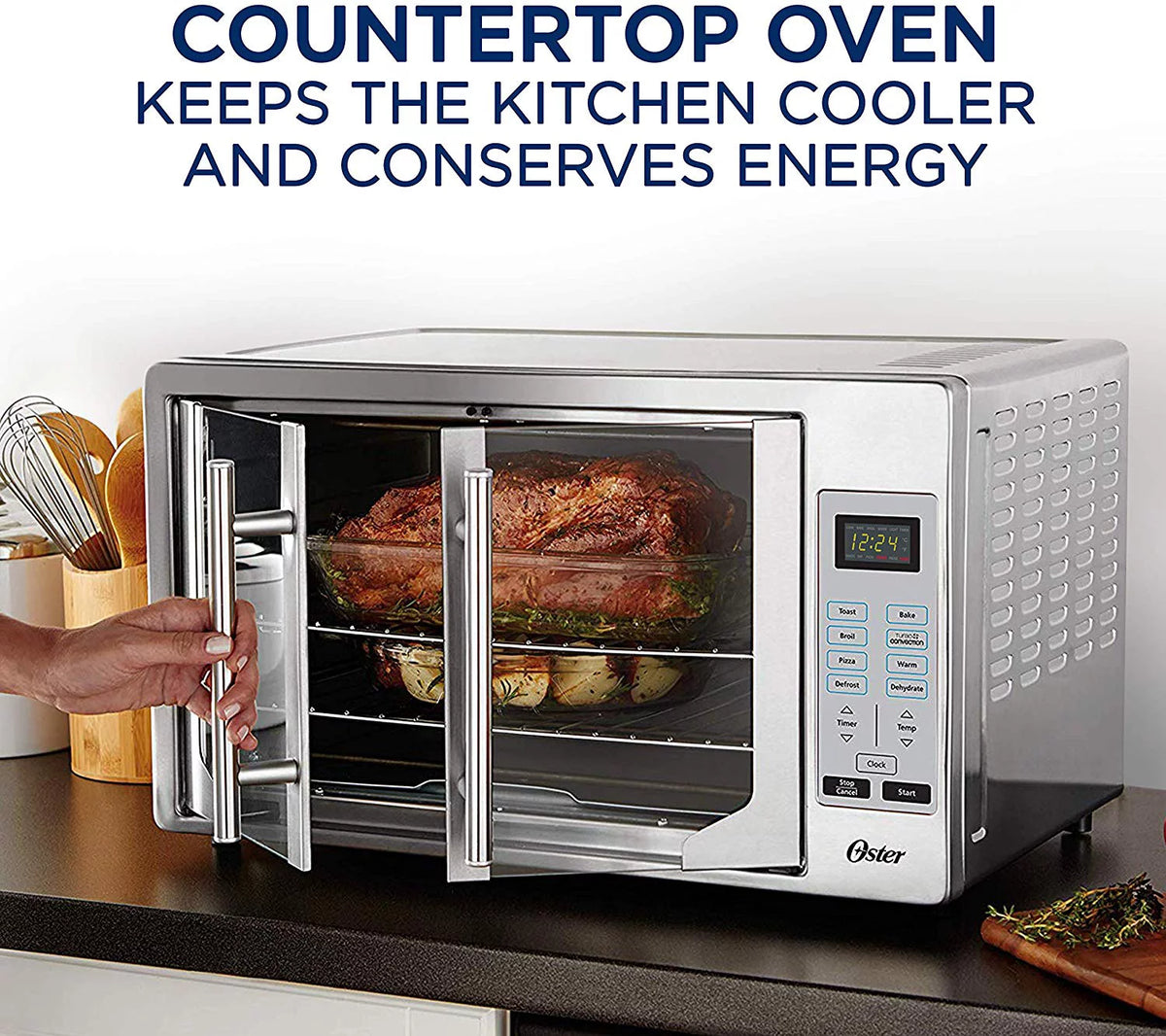 Stainless Steel 10-in-1 Countertop Toaster Oven F45094