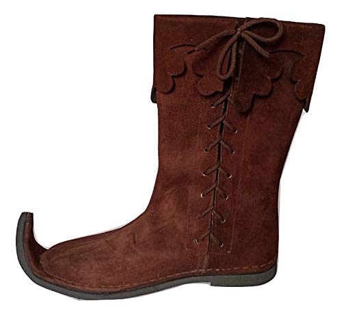Medieval Brown Leather Knee High Boots A21884