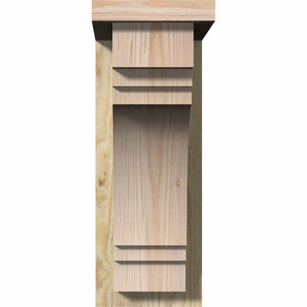 Rough Sawn Douglas Fir Corbel with Backplate Y65058