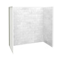Marble Carrara Fiberglass/Plastic Composite Bathtub Wall Surround S1153
