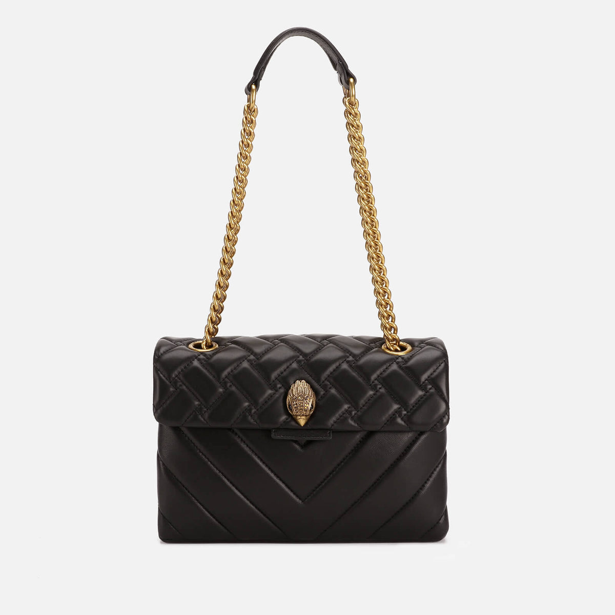 Black Quilted Leather Shoulder Bag Y728646