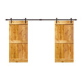 Stained Double Barn Door with Hardware Kit K150