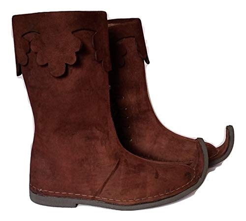 Medieval Brown Leather Knee High Boots A21884