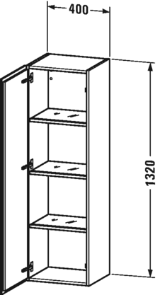 Semi-tall Cabinet with 1 Door W5438