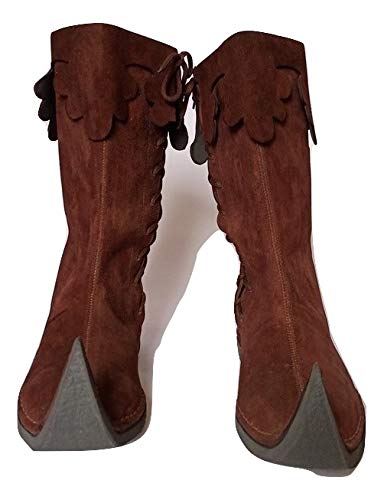 Medieval Brown Leather Knee High Boots A21884
