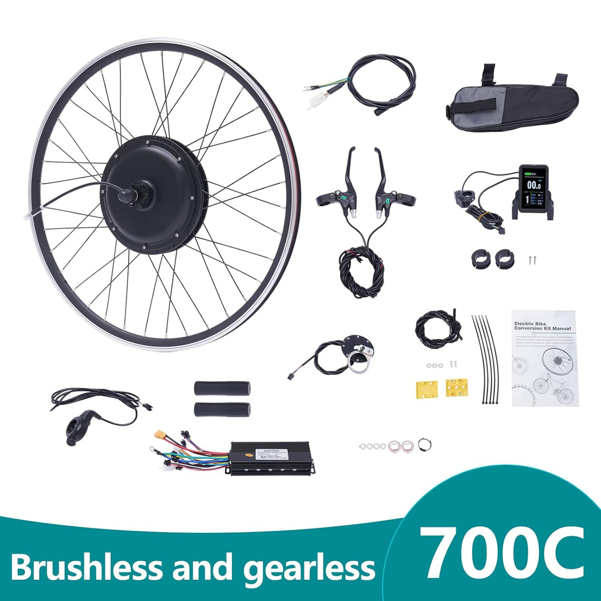 48V 1000W Electric Bicycle Front Hub Motor Conversion Kit S234915