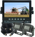 Wired Dual Backup Camera Kit, 7 LCD Monitor, IP69K Waterproof Rear View Camera B8943