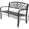 Cast Iron Black Garden Bench X121649