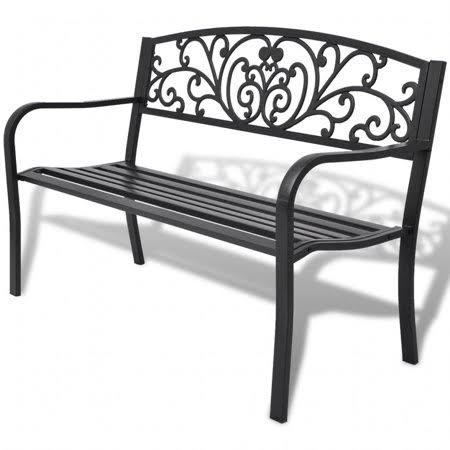Cast Iron Black Garden Bench X121649
