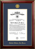 Classic Mahogany Frame with Gold Medallion D51997