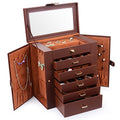 Extra Large 6 Tier 5 Drawers Jewelry Box with Mirror G529