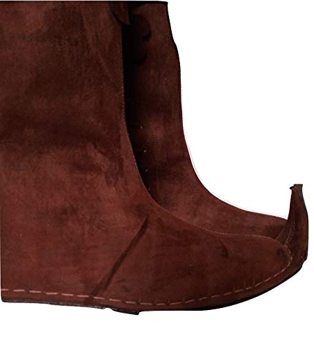 Medieval Brown Leather Knee High Boots A21884