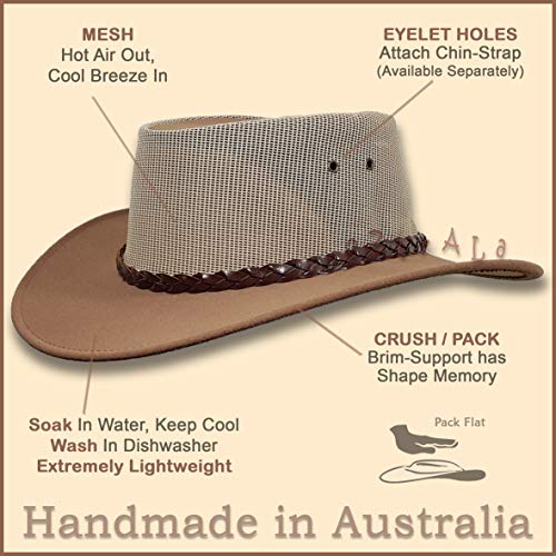 Australian Outback Felt Mesh Cowboy Hat X444
