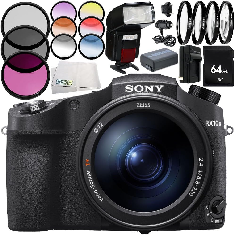 9PC Accessory Bundle Digital Camera with 64GB SD Memory Card and 3PC Filter Kit G329757
