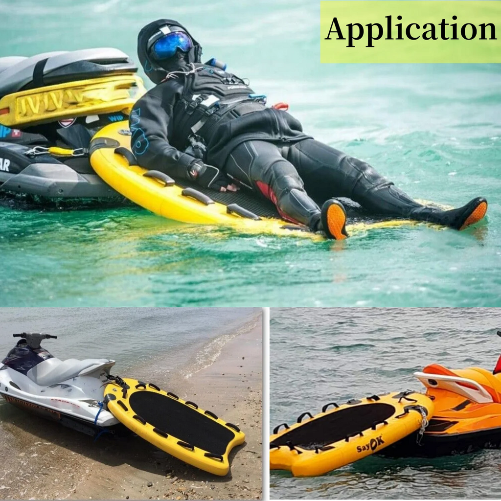 PVC Inflatable Water Rescue Sled Floating Mat Surfing Board O473