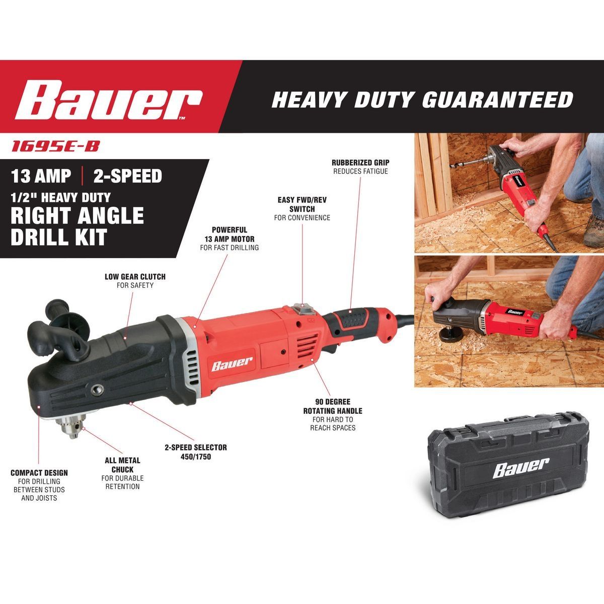 13 Amp 1/2 in. 2-Speed Right Angle Drill Kit T270