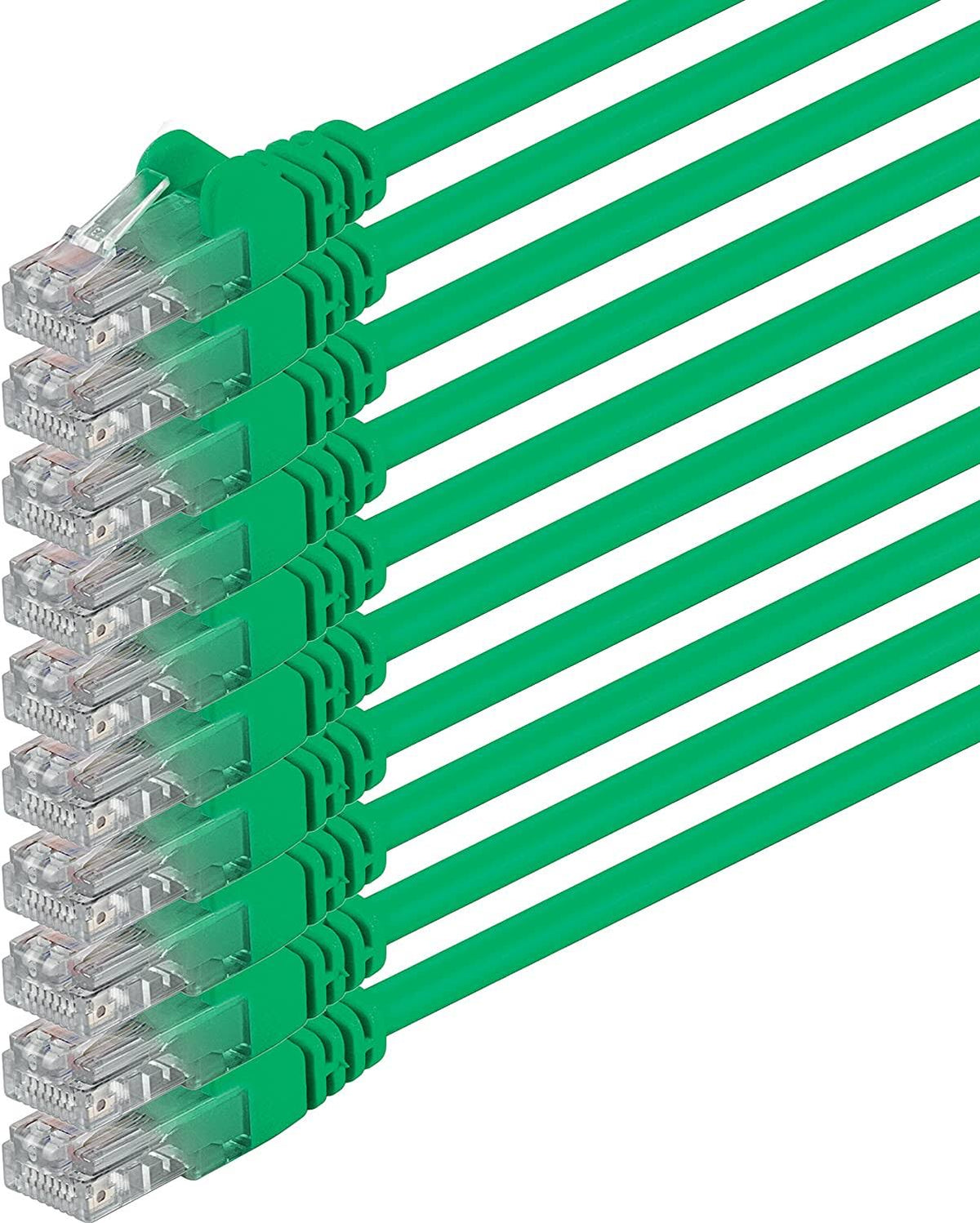 Green 0.25m 10 Pieces Ethernet LAN Cable V182900