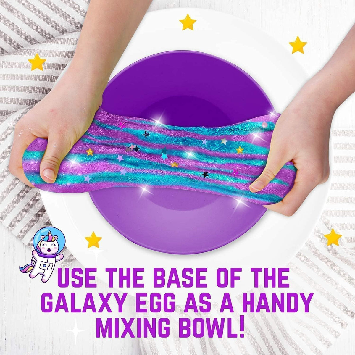 Egg Surprise Galaxy Slime Kit, 41 Pieces, 9.5 Inches High T2984