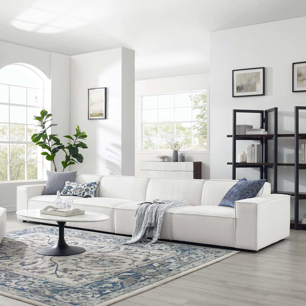 White 4-Piece Sectional Sofa R4177