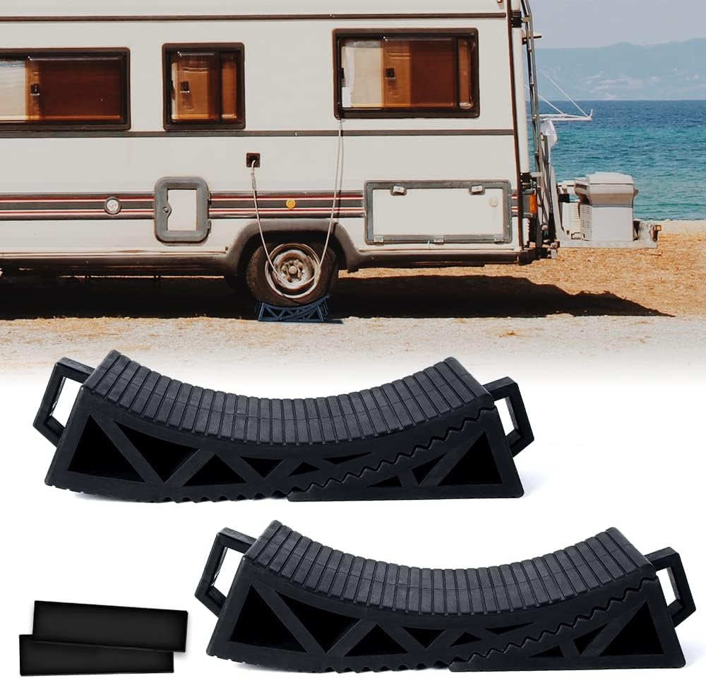 RV Leveling System Kit 2PCS with Anti-Slip Mats Y1678