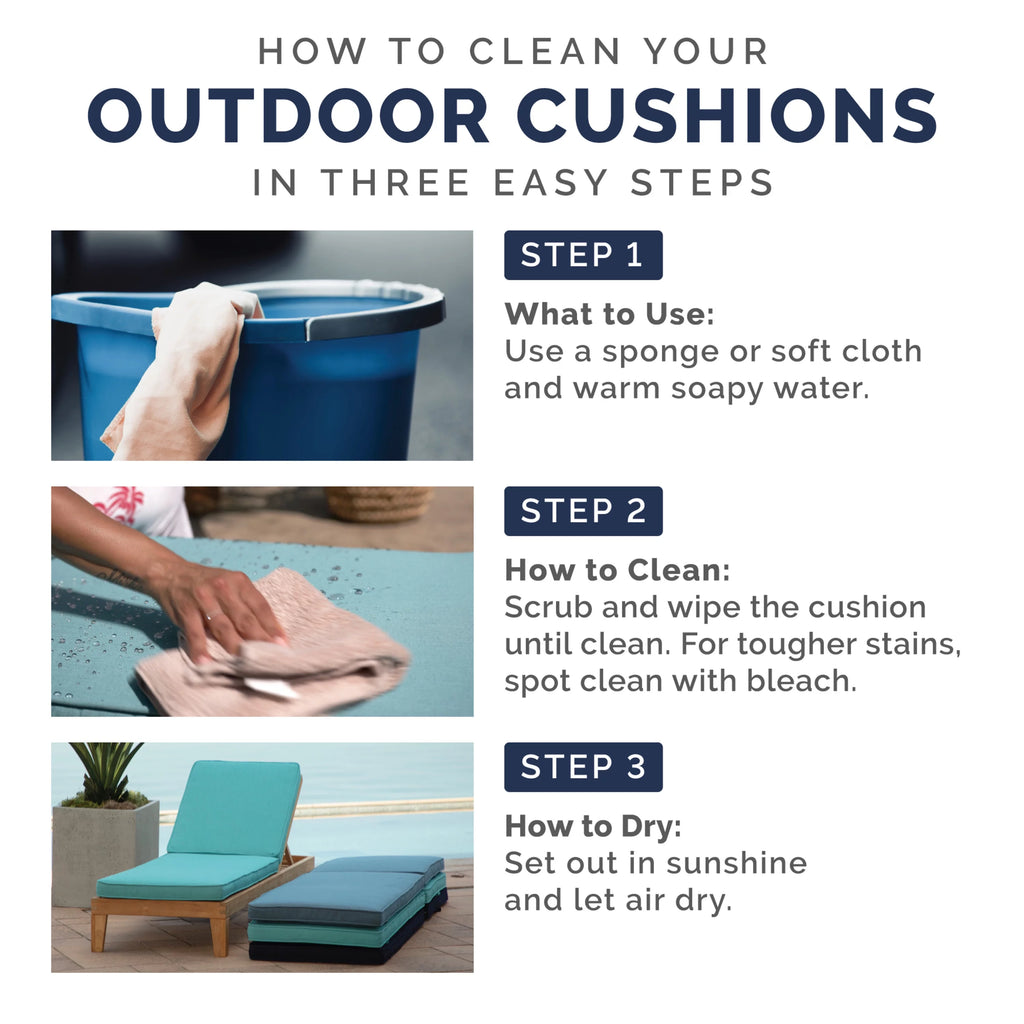 Tufted Water Repellent Dining Chair Cushion, 20 x 21 D942