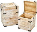 White Wash Storage Boxes/Trunks (Set of 2) G5516