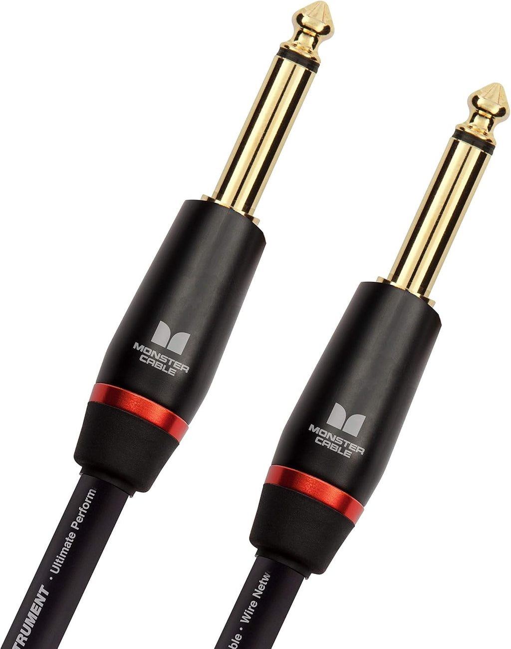 12 ft Right Angle to Straight Bass Instrument Cable Pack of 2 I473535