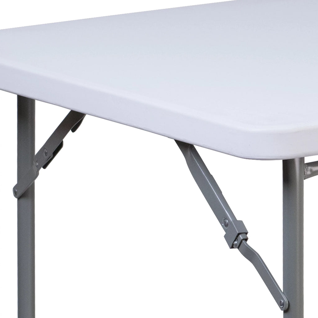 Square Granite White Plastic Folding Table L338737