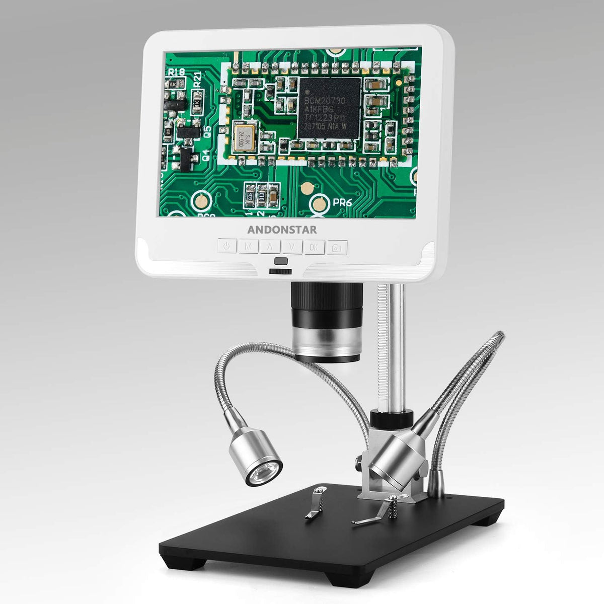 Digital Microscope 7 Inches LCD 1080P 200X Magnification Soldering Tool K66494
