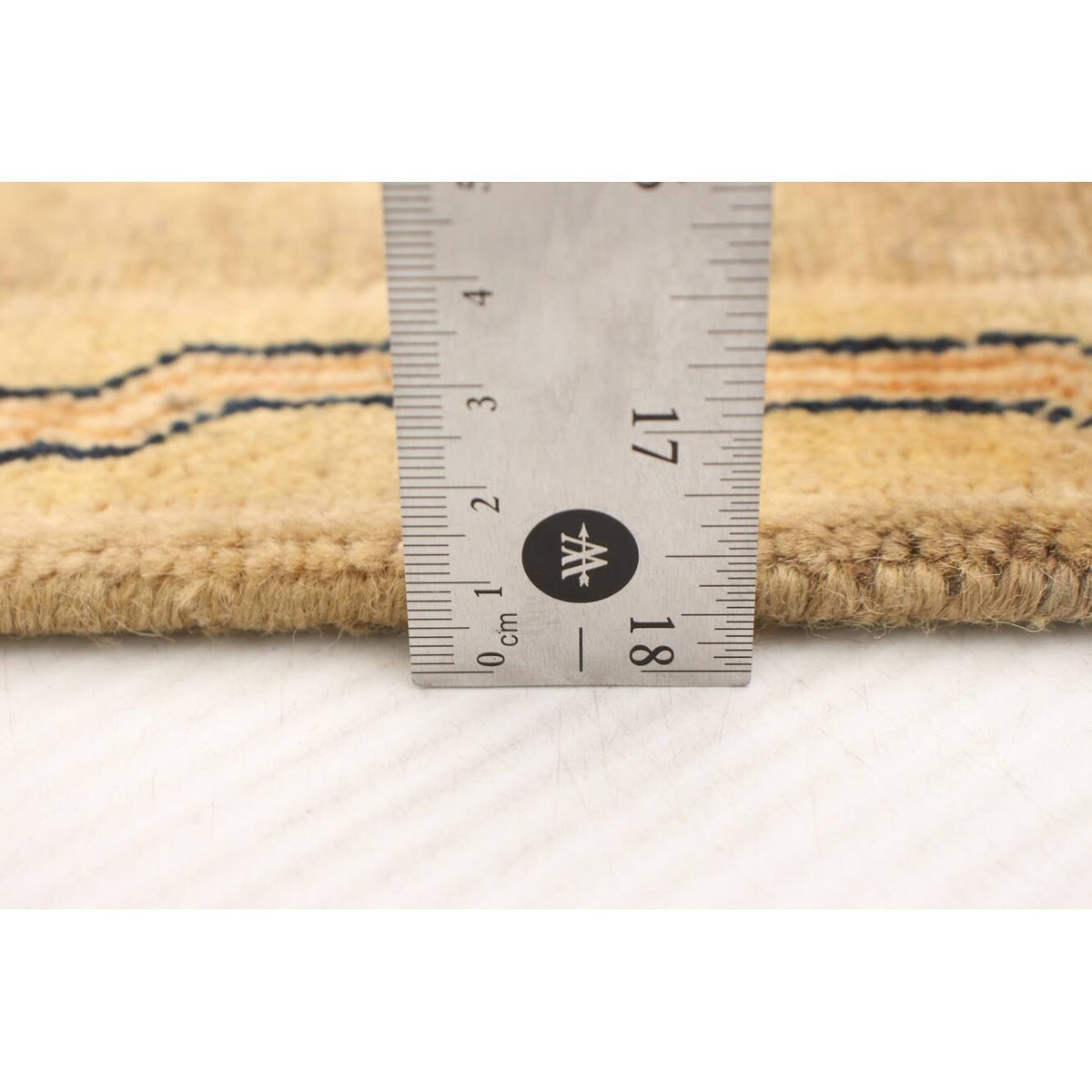 Hand Knotted Ivory Wool Rug E6476