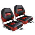 Black/Red Folding Fishing Boat Seat, Set of 2 L51575