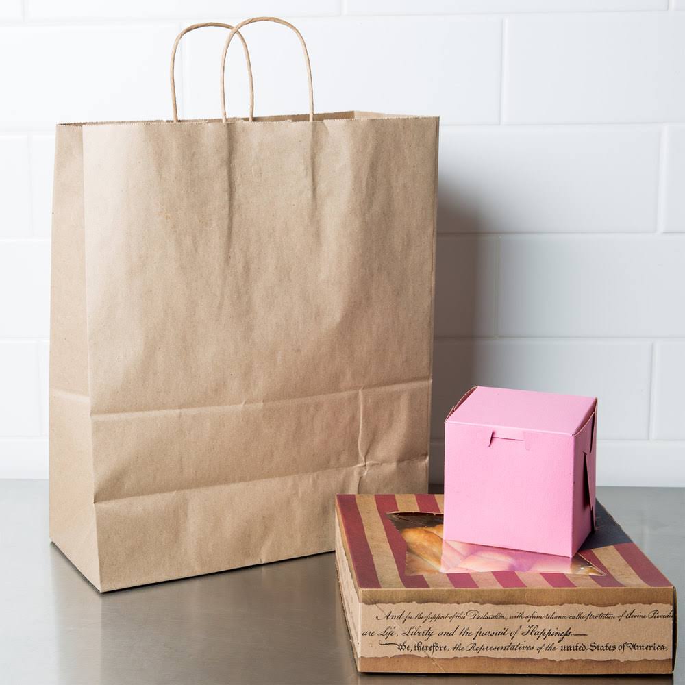 Brown Shopping Bag with Handles - 250/Bundle S84574