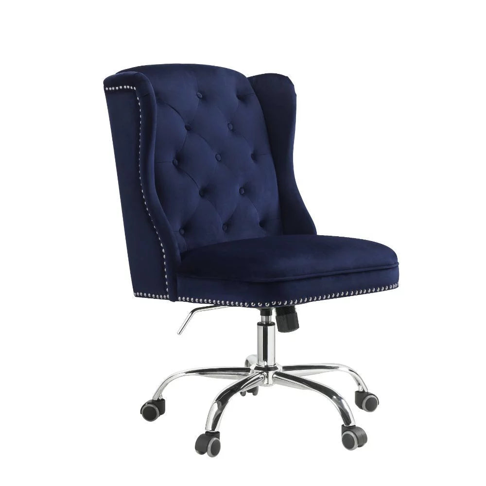 Midnight Blue Velvet Office Chair C337