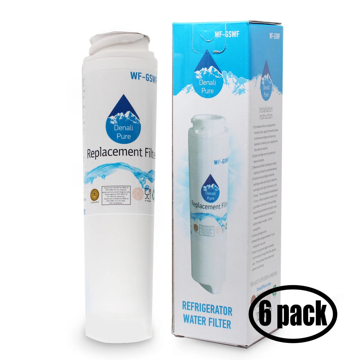 6-Pack Refrigerator Water Filter L84597