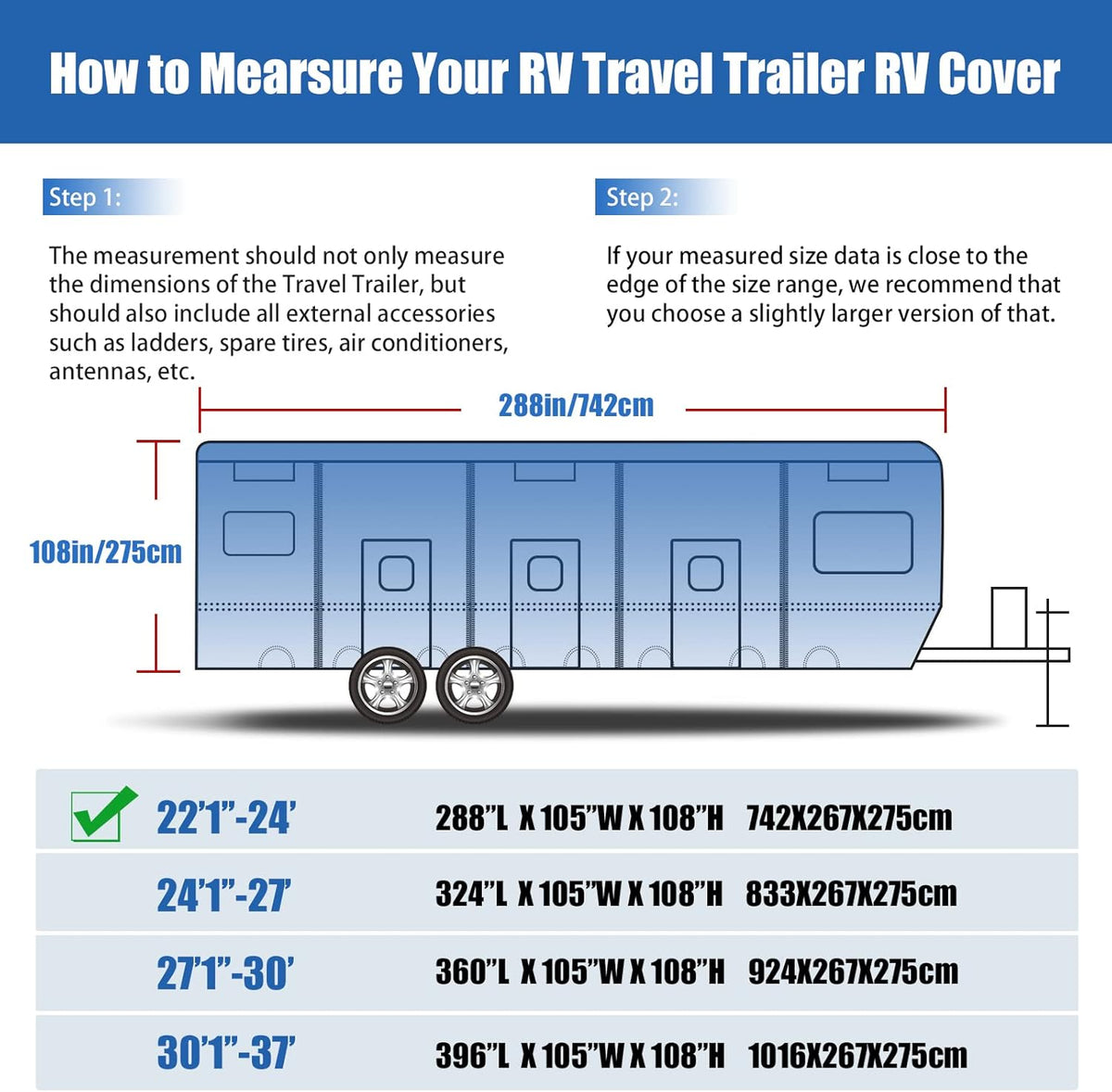 6 Layers Windproof Anti-Scratch UV Resistant RV Cover T803