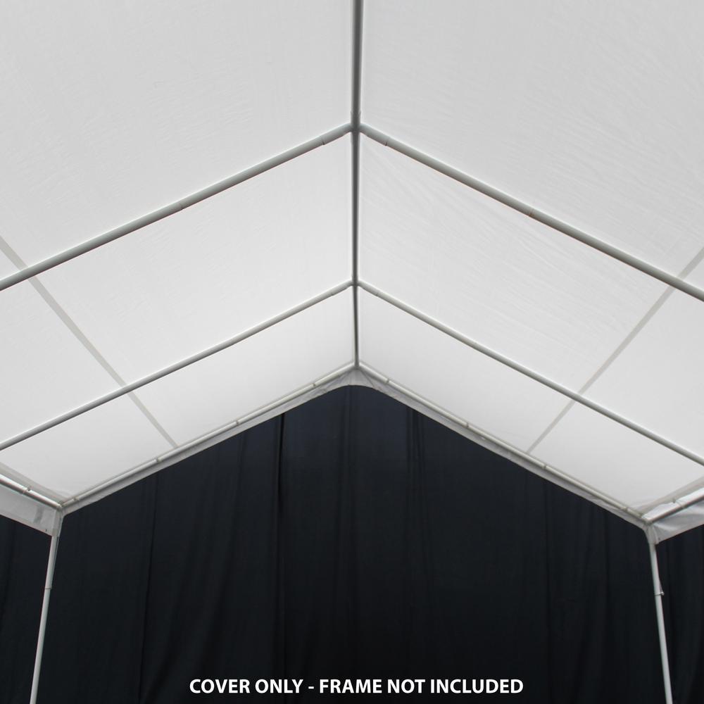 18 ft x 20 ft White Carport Canopy Cover Q786790