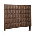 California King Wood Headboard in Antique Brown Q490