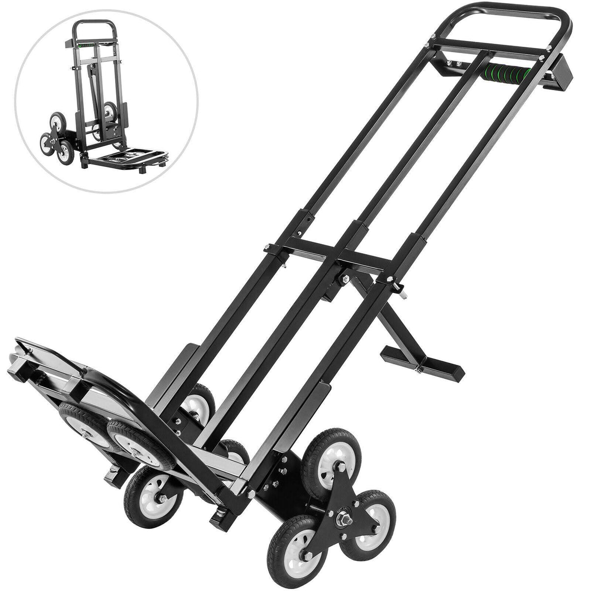 Portable Stair Climbing Folding Cart Hand Truck with Backup Wheels T21170