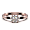 1.00 Carat Round Cut Moissanite Solitaire Engagement Ring in 10k Solid Rose Gold K6834
