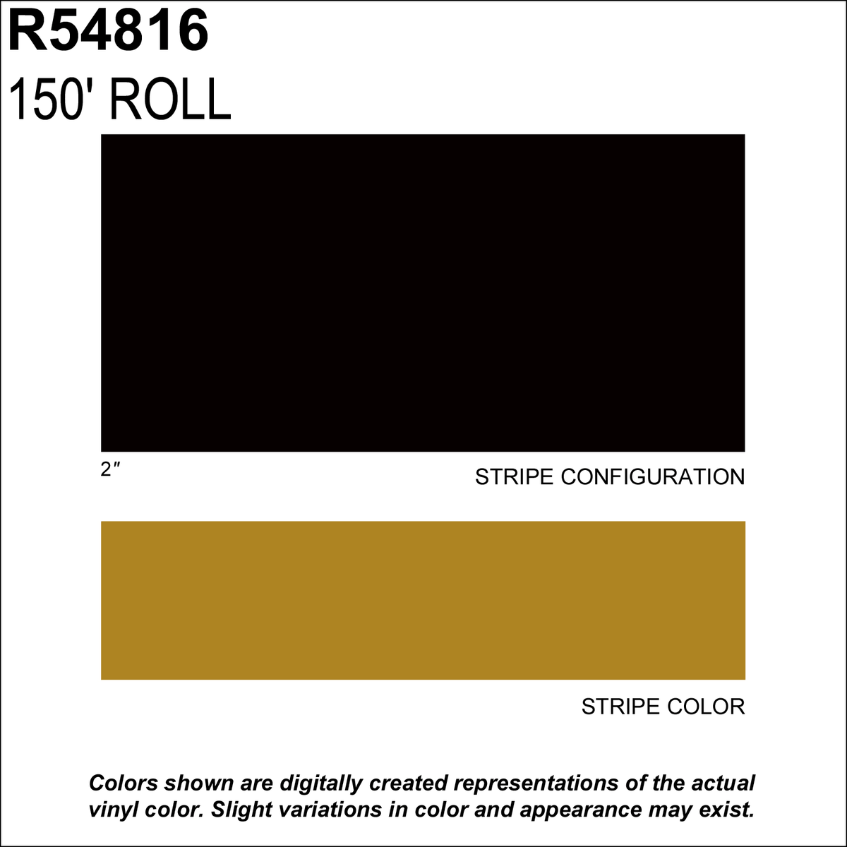 Gold Metallic Striping Tape, 2 in x 150 ft R559