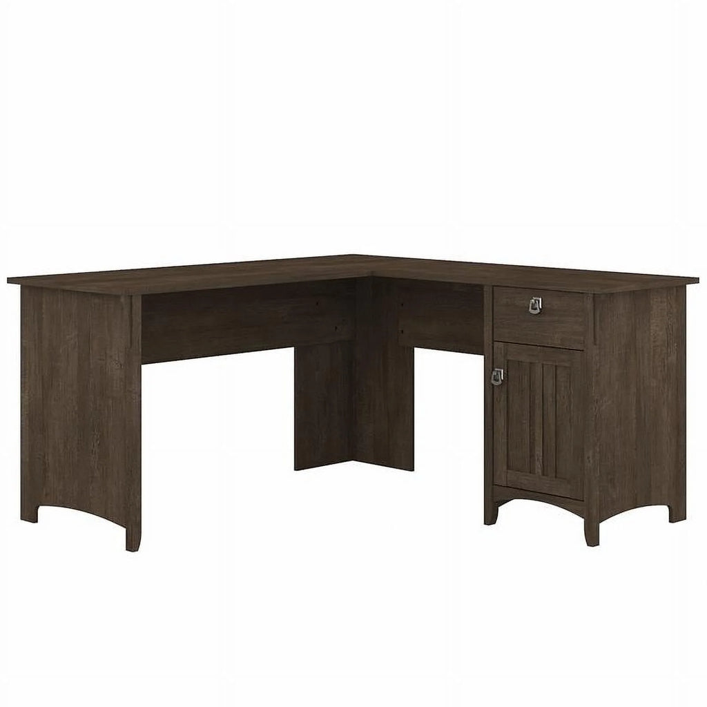 L Shaped Desk with Storage in Ash Brown Z620411